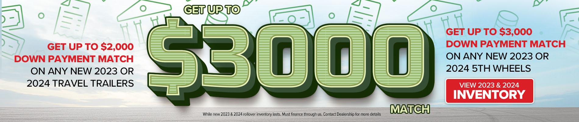 $3000 Down Payment